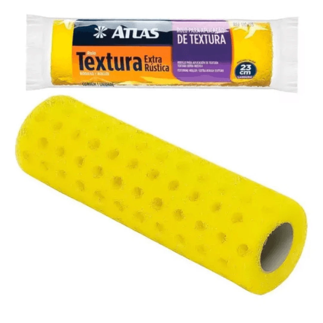Rolo Textura Alta  Espuma Atlas 23Cm