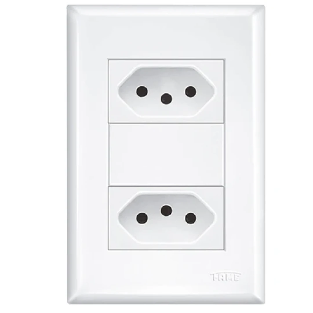 Tomada Dupla 2P+T  10A Evidence Fame 2915