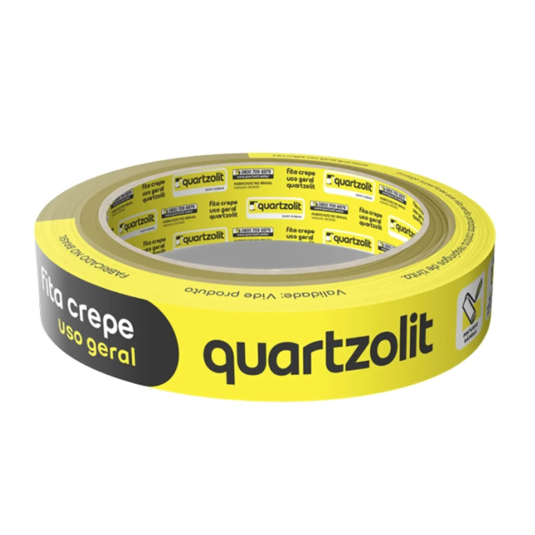 Fita Crepe Uso Geral Quartzolit 50m x 48mm