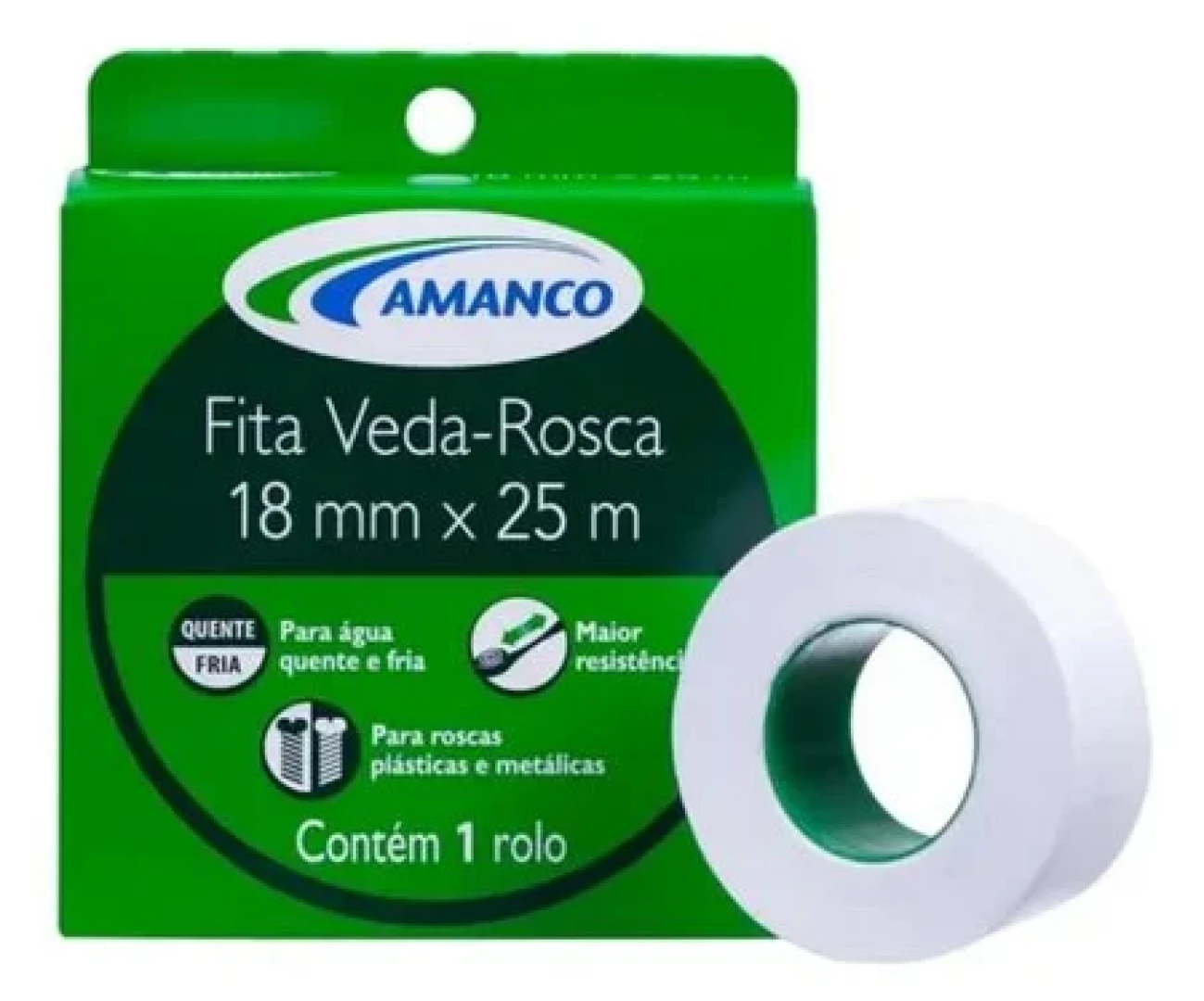 Fita Veda Rosca Amanco 18Mmx25M
