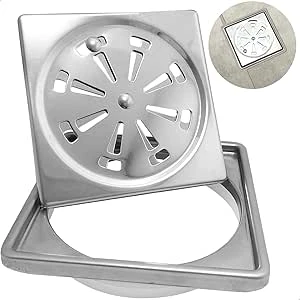 Ralo Rotativo Quadrado Aco Inox 304 10X10Cm