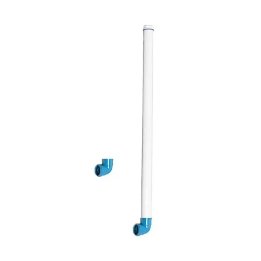 Tubo Valvula Descarga Pvc Descida Com Joelho Azul
