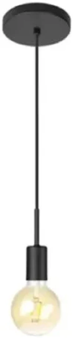 Pendente Decor Preto 1L E27 S/Lpd Ø12X150Cm