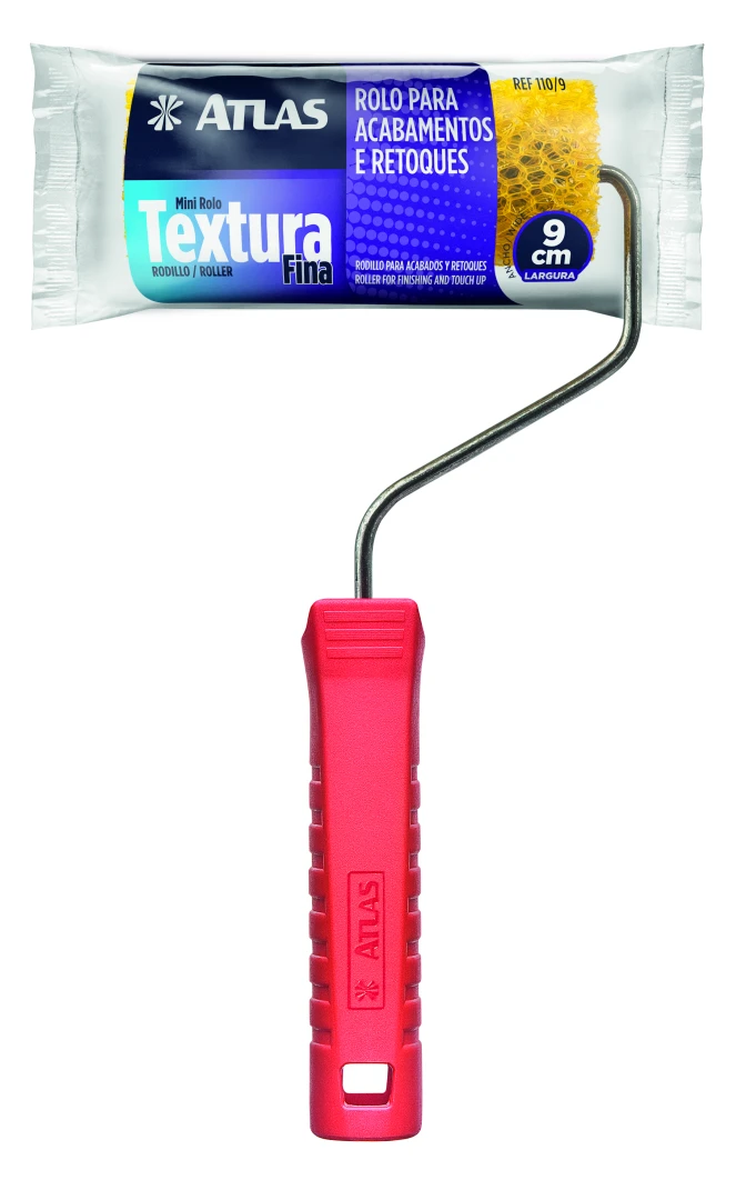 Rolo De Textura Fina De Espuma Atlas 9Cm