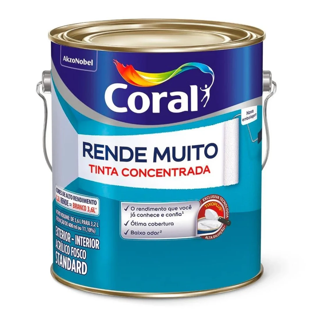 Tinta Coral Acrilica Rende Muito 3,2L
