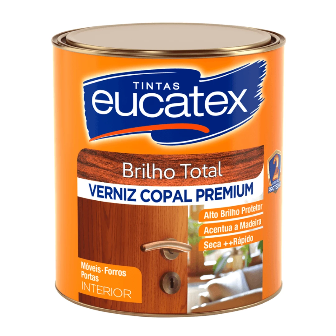 Verniz Brilhante Incolor Copal Eucatex 900Ml