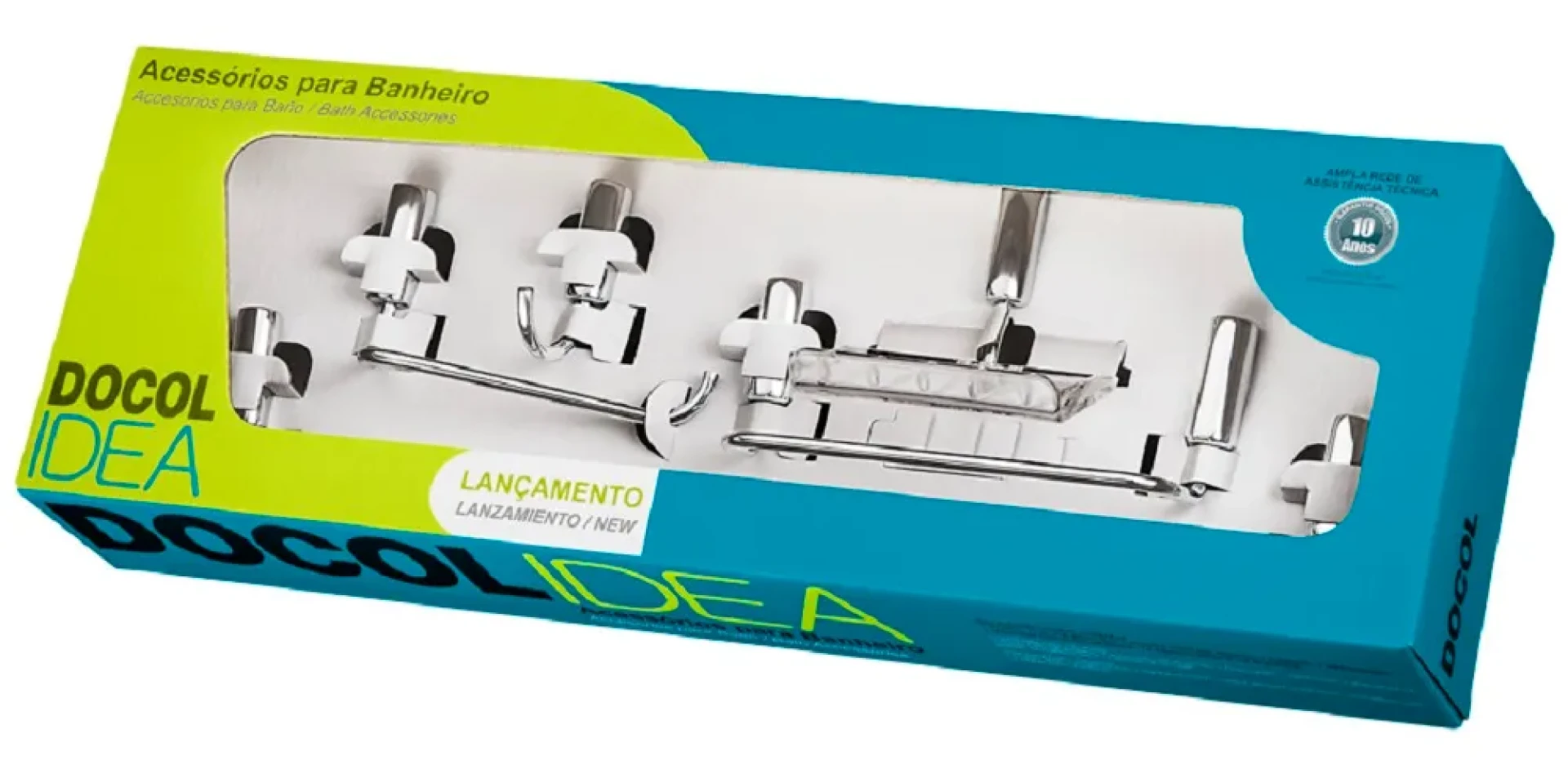 Kit Para Banheiros Com 5 Acessorios Idea Docol