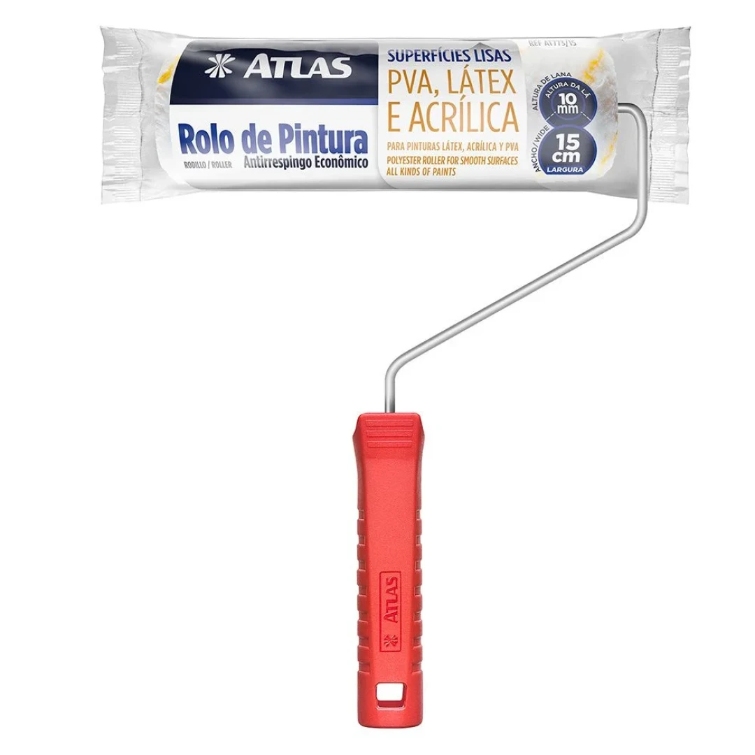 Rolo Facil Anti Respingo La Sintetica Atlas 15Cm