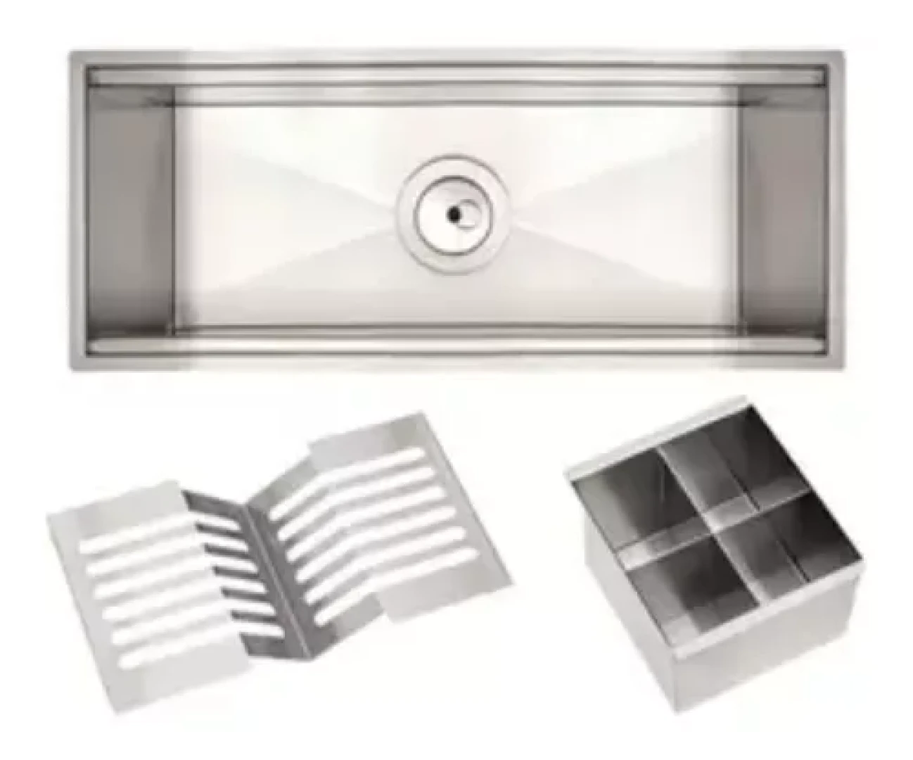 Kit Calha Escorredor Úmido Sobrepor Tramontina Inox 45X18Cm