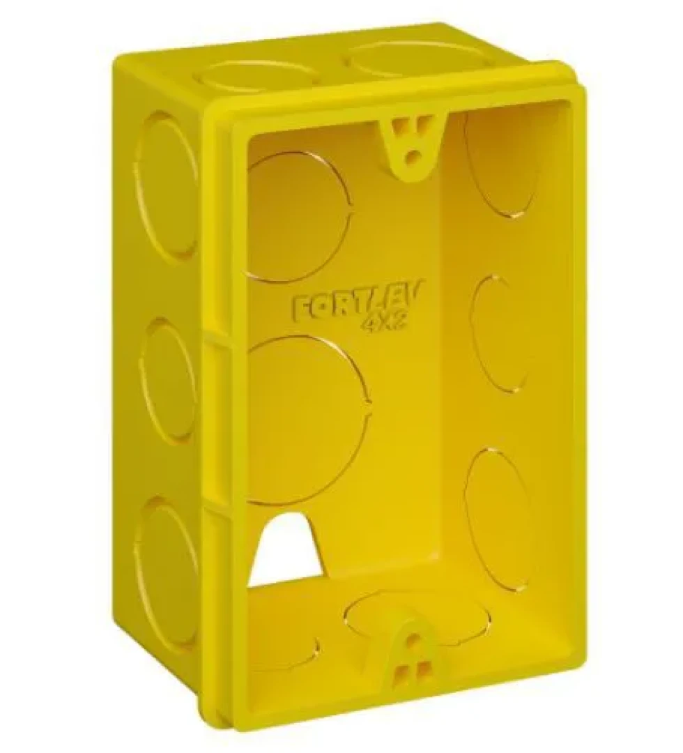Caixa 4x2 De Luz Amarela Fortlev