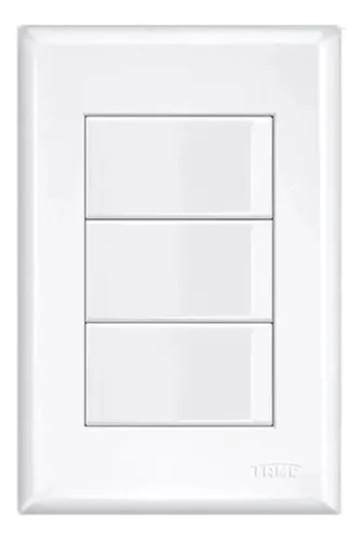 Interruptor Triplo Simples 16A Com Placa Evidence Fame 2907