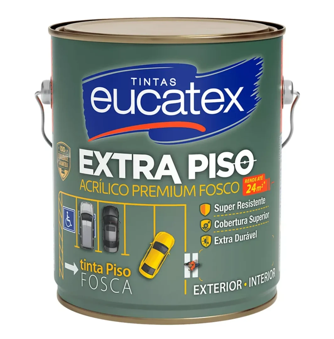 Tinta Extra Piso Interior Exterior Eucatex 3,6L