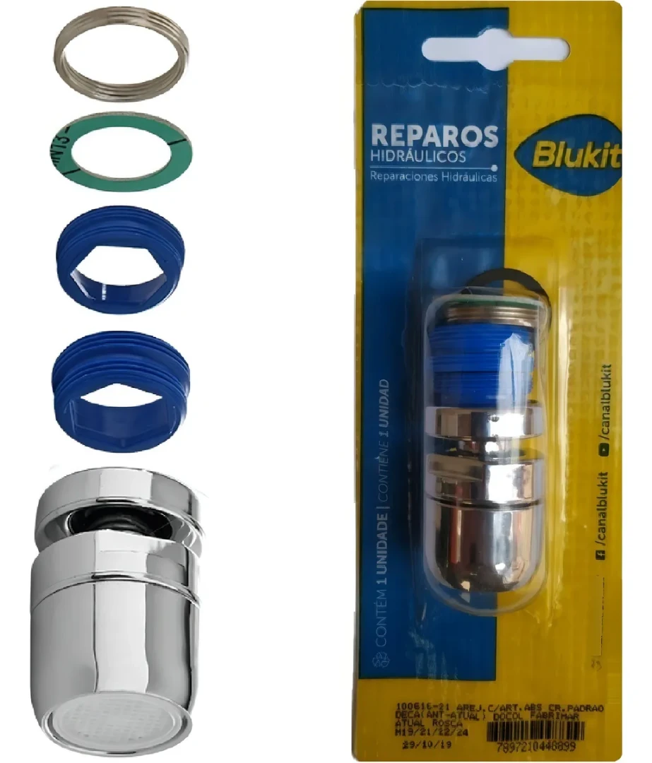 Arejador Abs Cromado Com Articulador Para Torneira Deca/Docol/Fabrimar