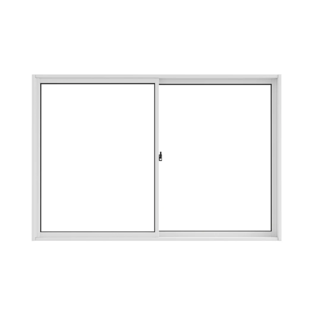 Janela De Correr Soft 2 Folhas Moveis Vidro Liso Branco 100X120Cm Mgm