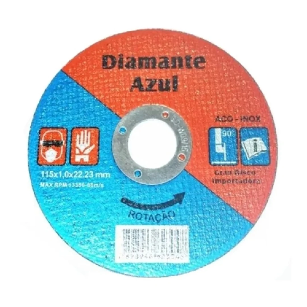 Disco De Corte Metal/Aço Inox Diamante Azul 7X1/16