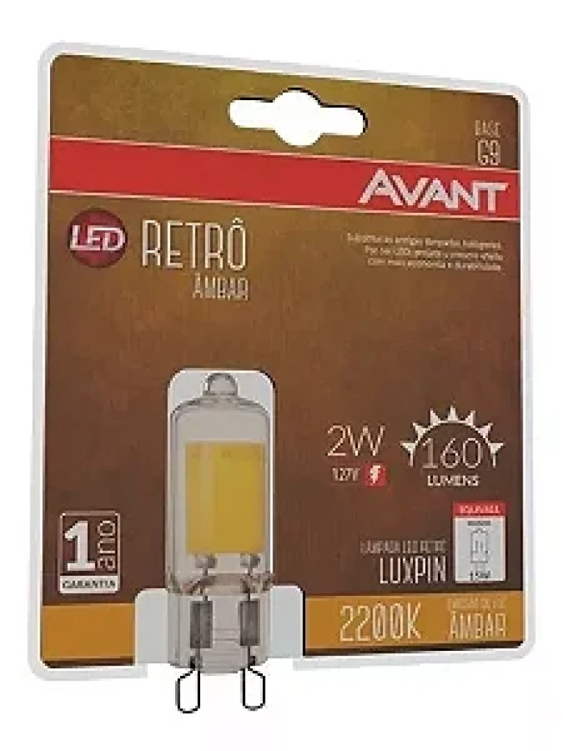 Lampada Led Retro Luxpin G9 2W 127V Avant