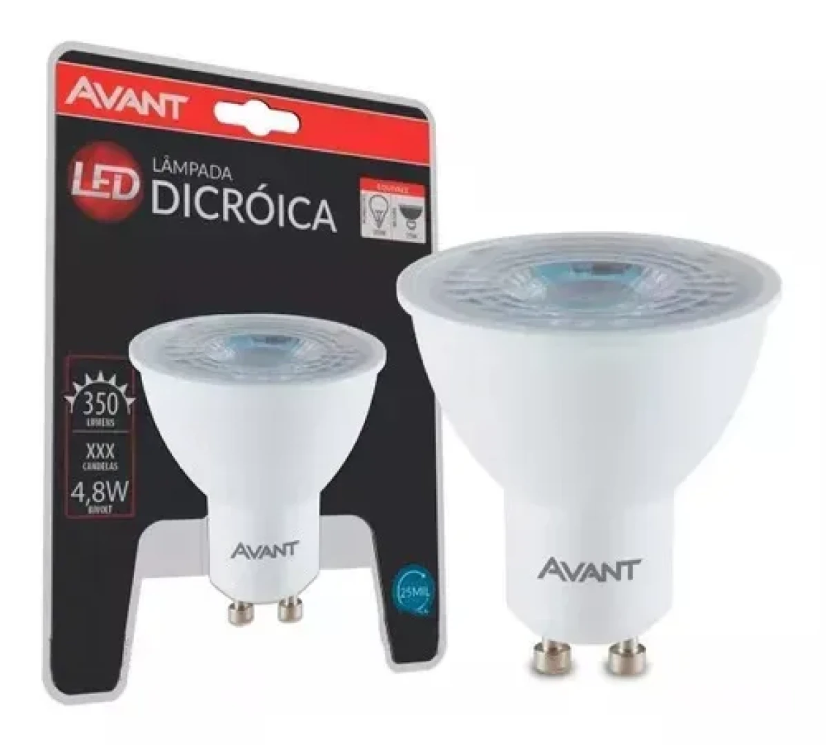 Lampada Dicroica Led Mr11 Gu10 Luz Branca 6500K 4W Bivolt Avant