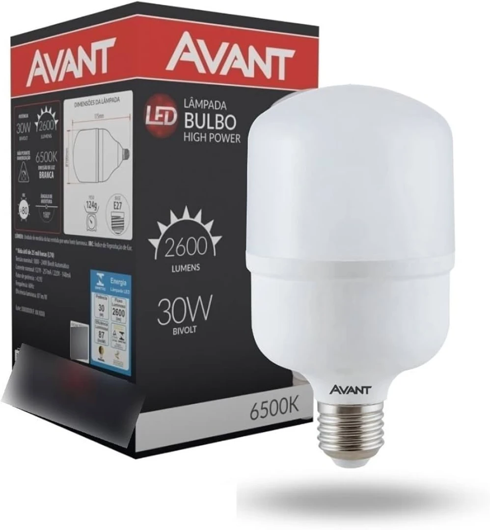 Lampada Led Bulbo Luz Branca 6500K 30W Biv Avant