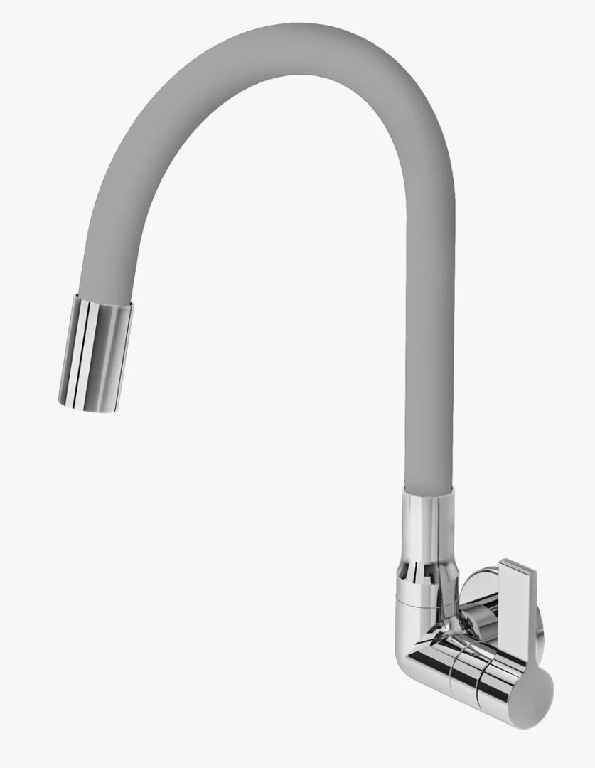 Torneira Cozinha Parede 1/4 Volta 1/2 C70 Cinza 6068