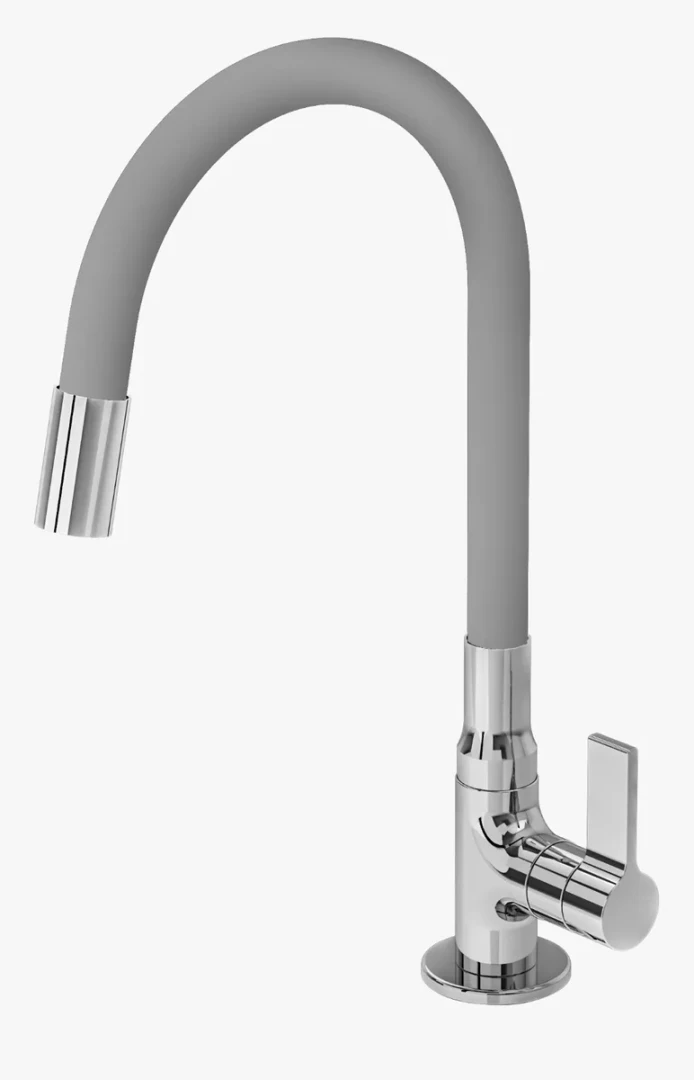 Torneira Cozinha Mesa 1/4 Volta 1/2 C70 Cinza 6067