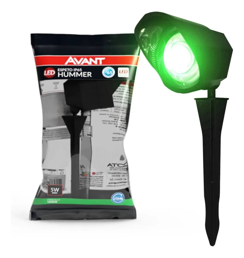 Espeto Led Hummer Ip65 Luz Verde 5W Bivolt Avant