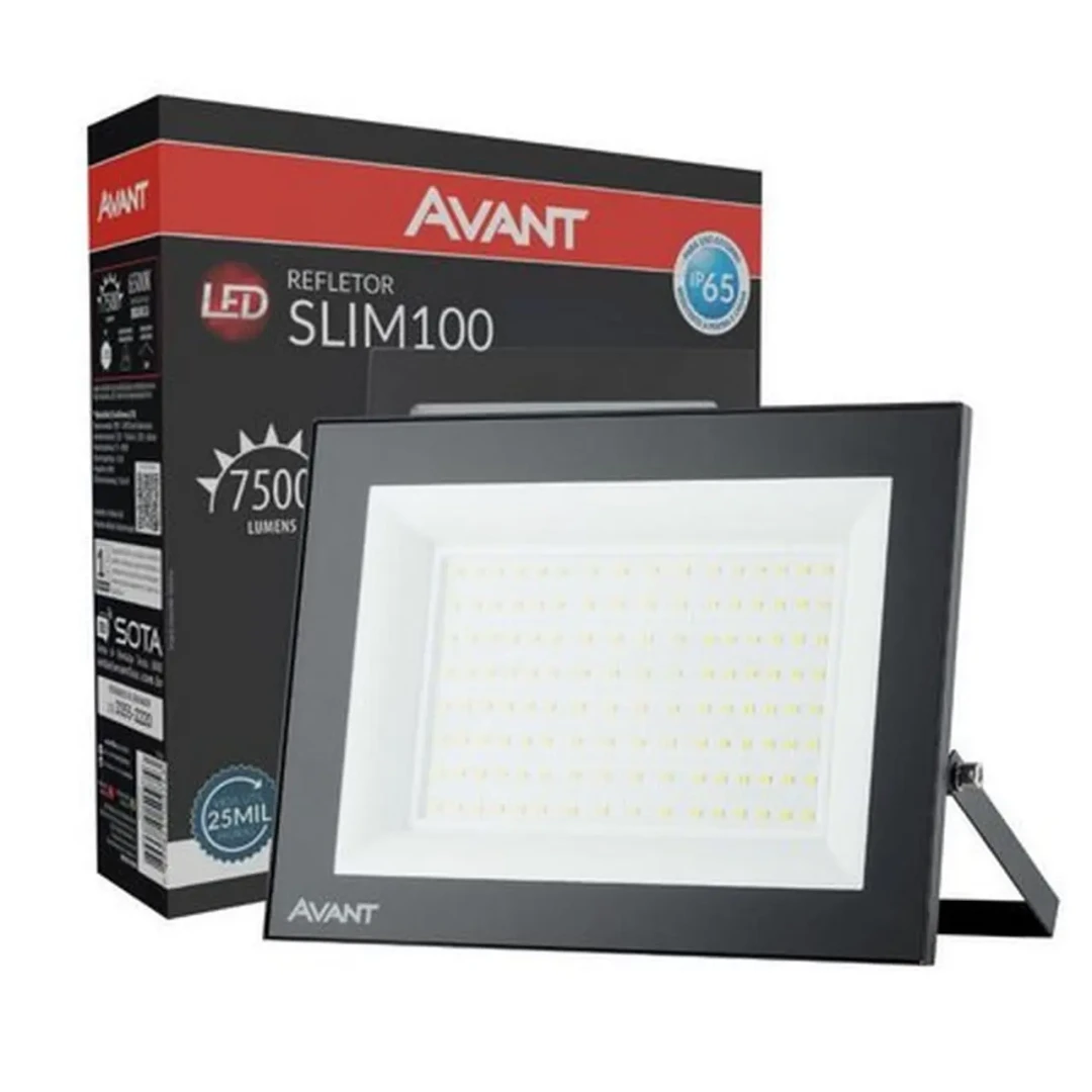 Refletor Led Slim100 Br6500K Bivolt 7500 Avant