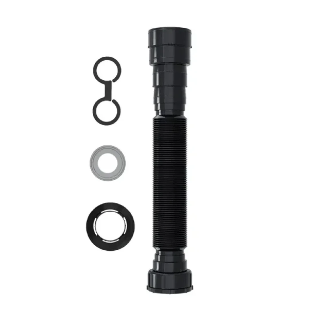 Sifao Tubo Extensivo Black Porca Pp Com Canopla 70Cm Blukit