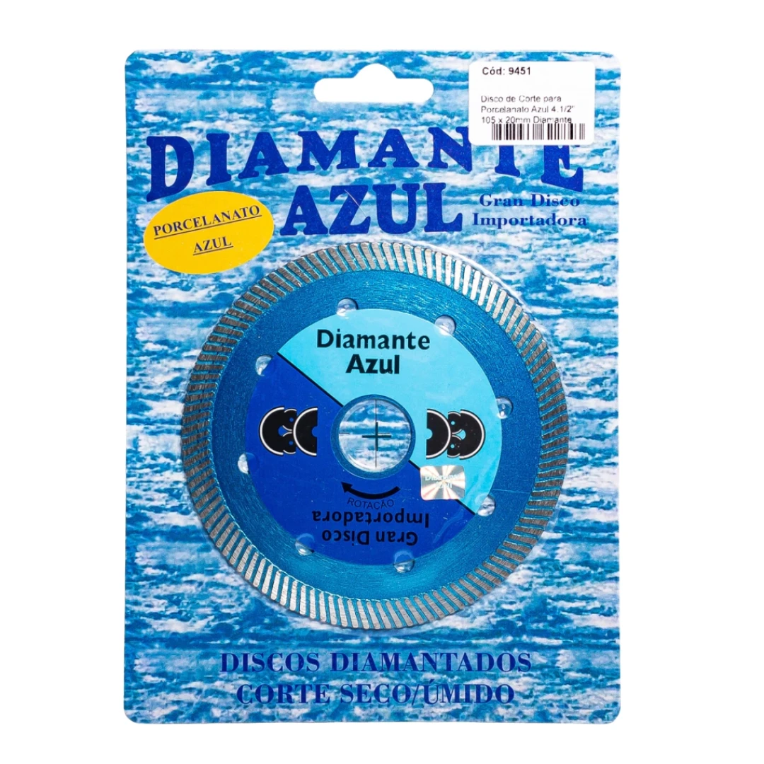 Disco Diamantado Frisado Porcelanato 10 Pol Diamante Azul