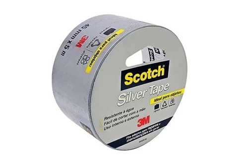 Fita Adesiva Silver Tape Cz Scotch 19Mmx10M