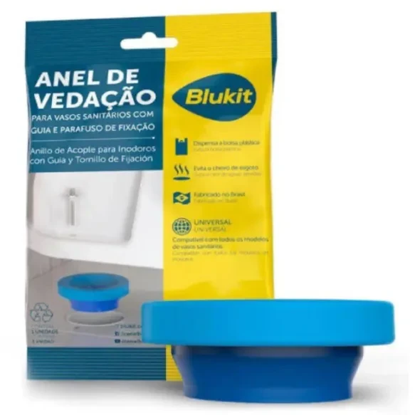 Anel de vedacao para vaso sanitario com guia blukit