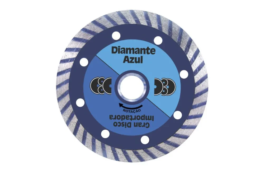Disco diamantado turbo seco diamante azul