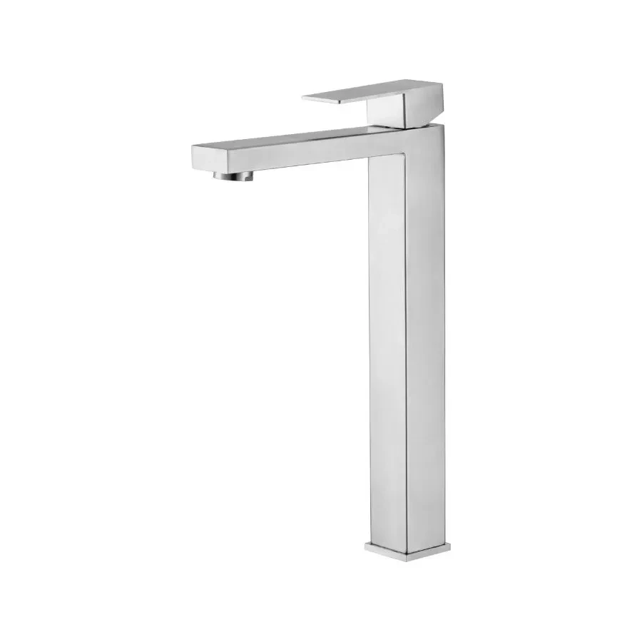 Torneira de lavatorio bica movel alta de mesa quadrada 3241