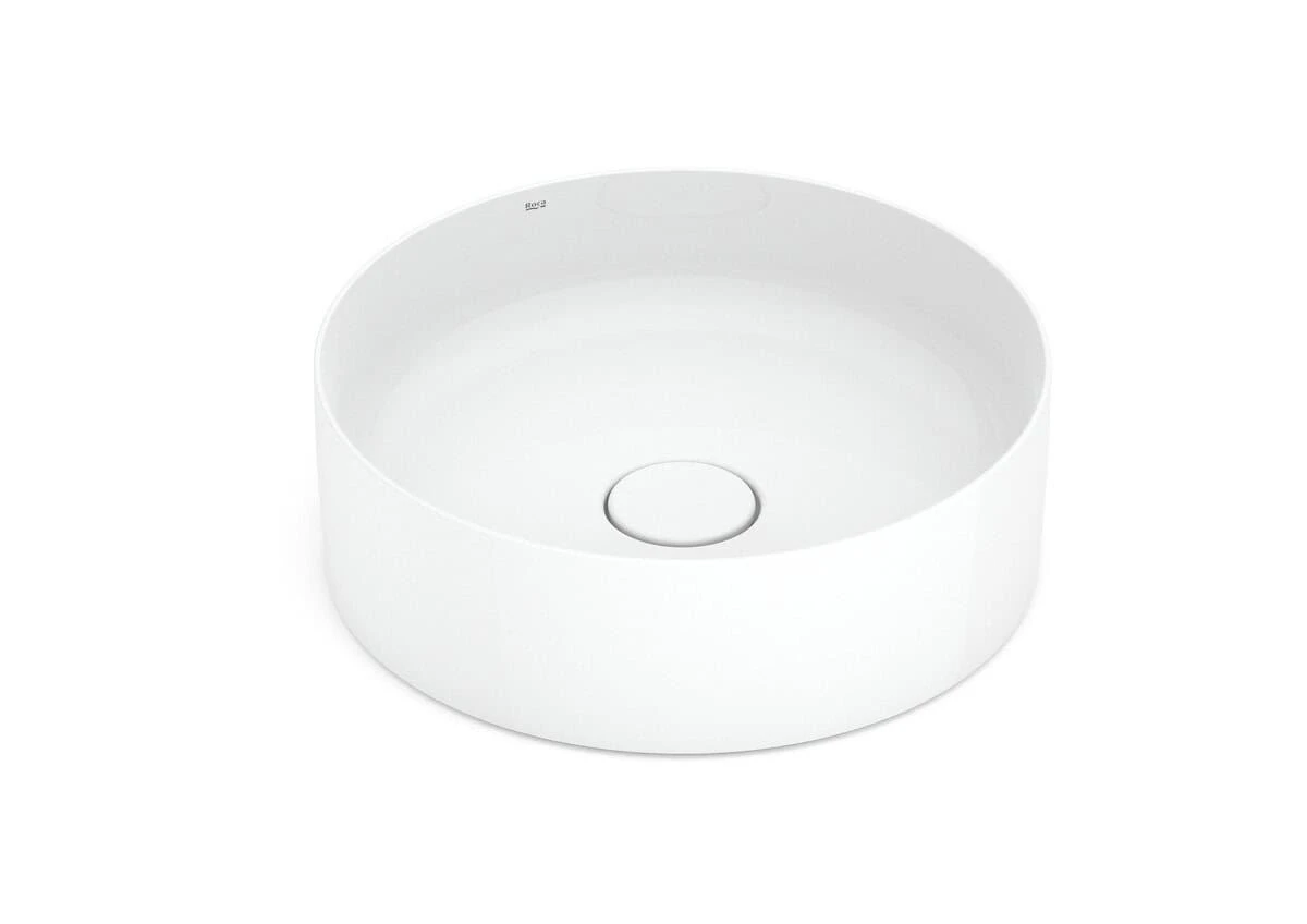 Cuba de apoio redonda sem mesa 39x39 t2 terra branco roca