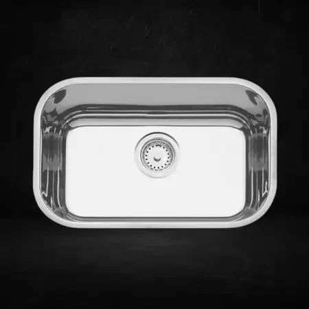 Cuba de embutir tramontina lavínia 47 bl em aço inox alto brilho 47x30x17cm