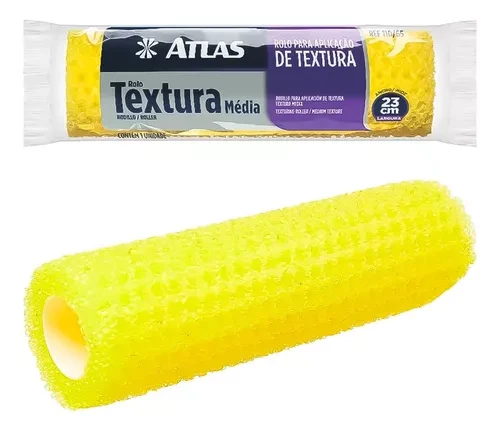 Rolo De Textura Media De Espuma Atlas 23cm