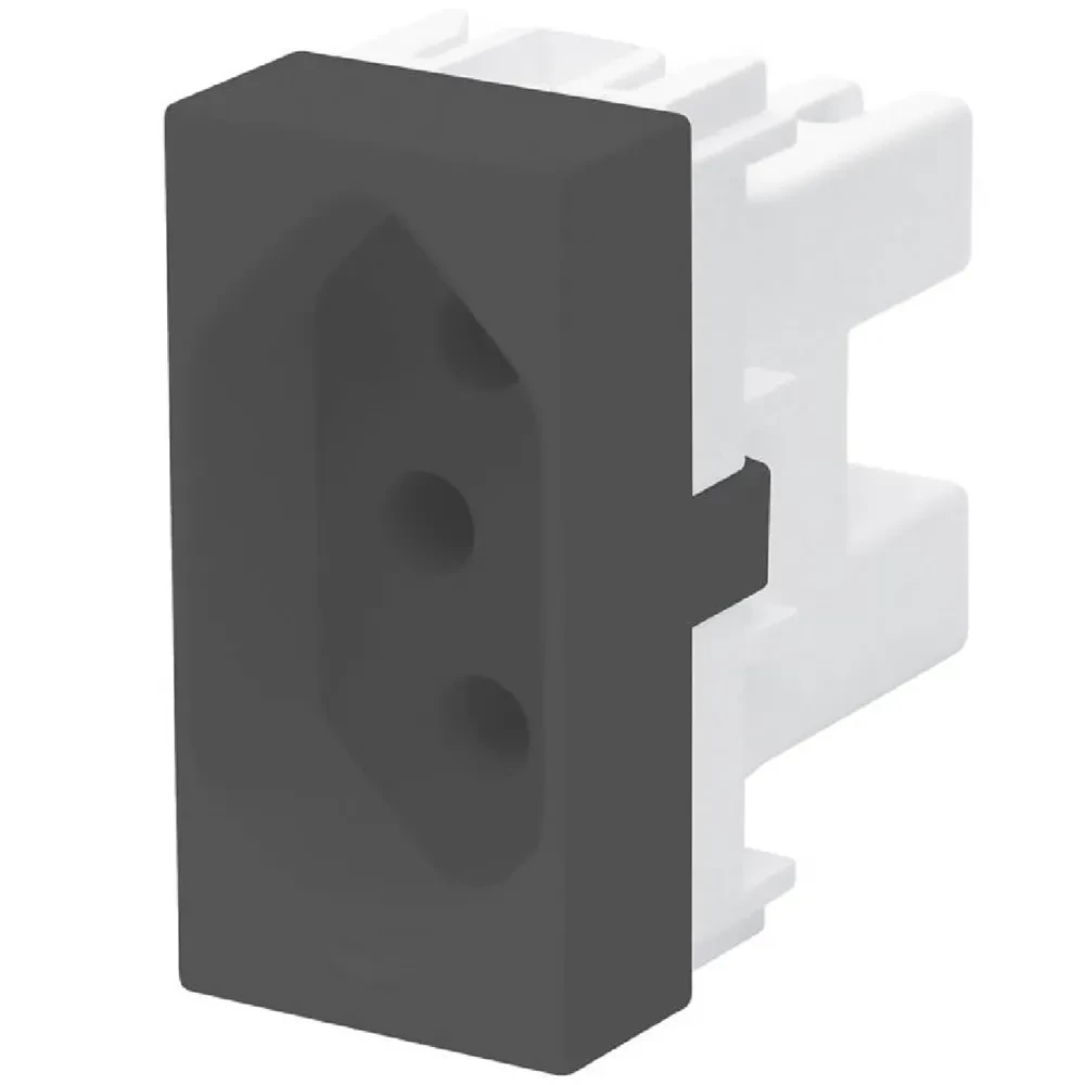 Modulo tomada 2p+t habitat black 10a 250v fame 4034