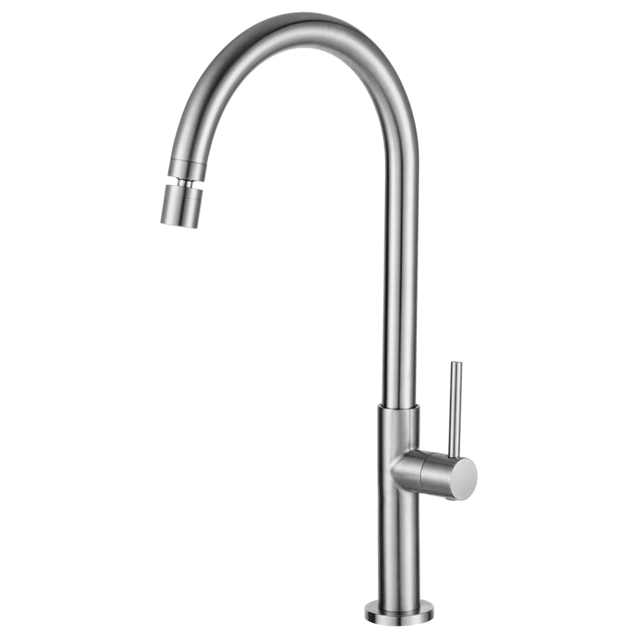 Torneira cozinha mesa bica alta arej art inox 304 3283