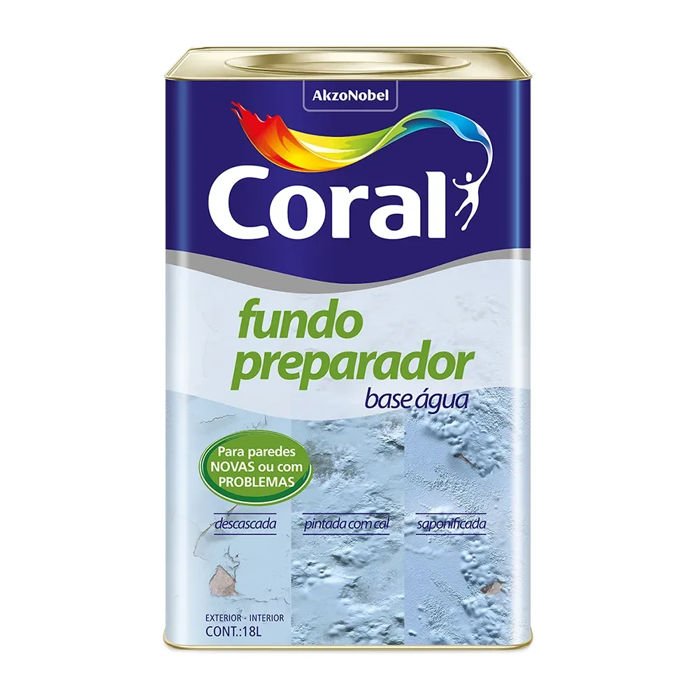 Fundo preparador parede 18l coral