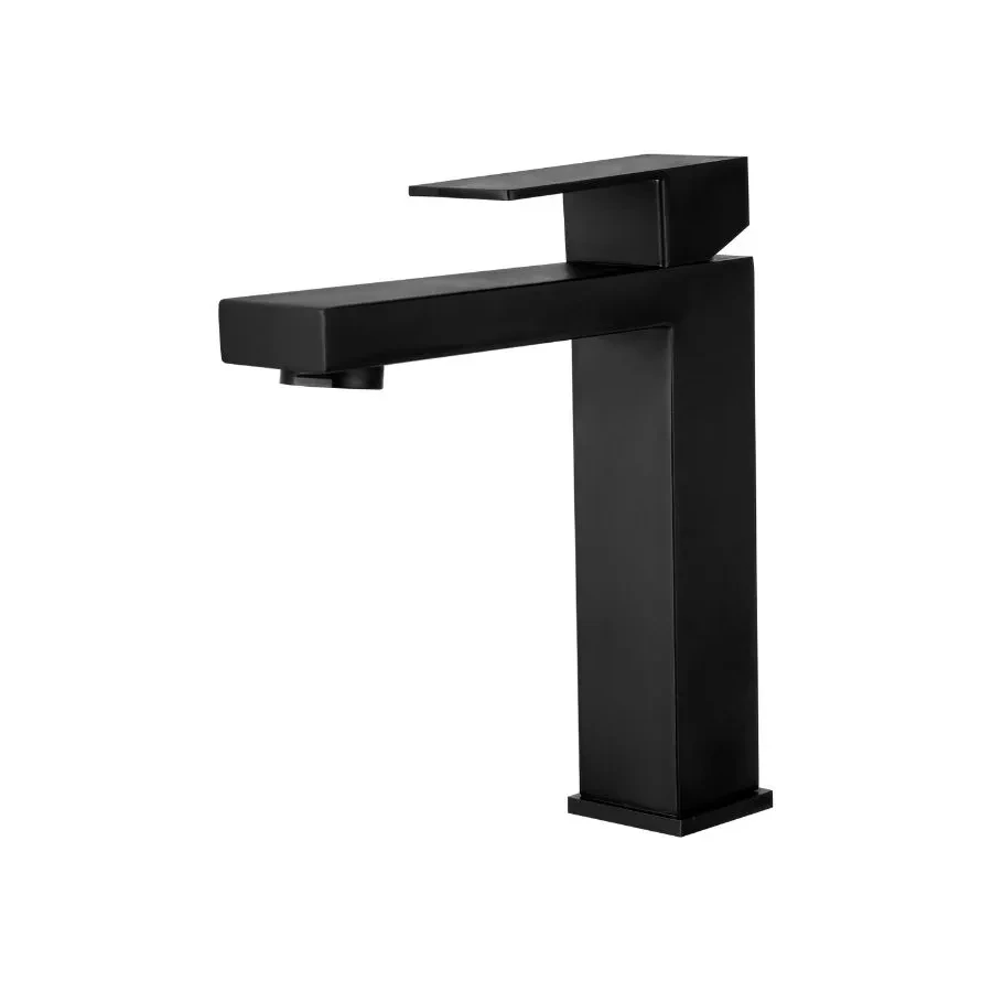 Torneira bica movel baixa de mesa quadrada black 3242