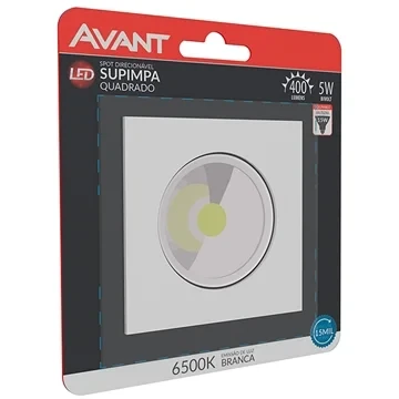 Spot Led Embutir Quadrado Luz Branca 6500k 5w Biv Avant