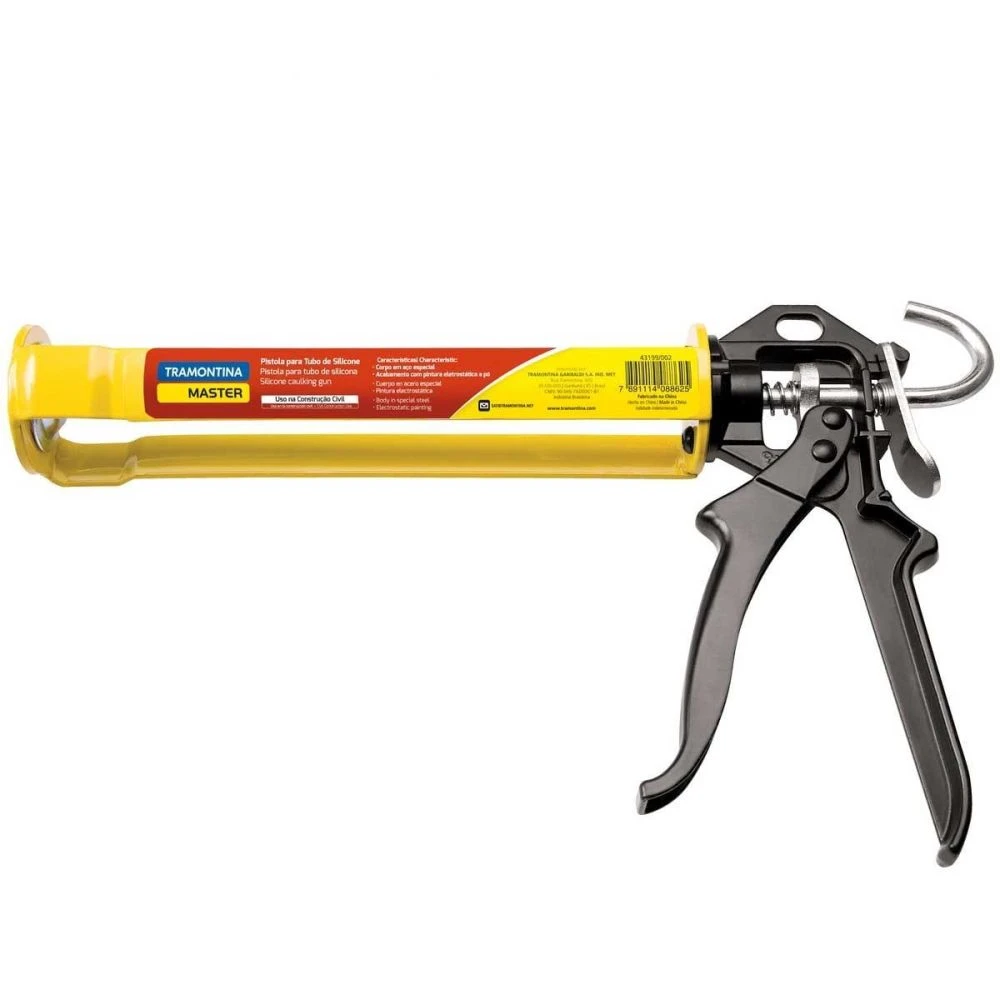 Aplicador pistola para tubo de silicone tramontina