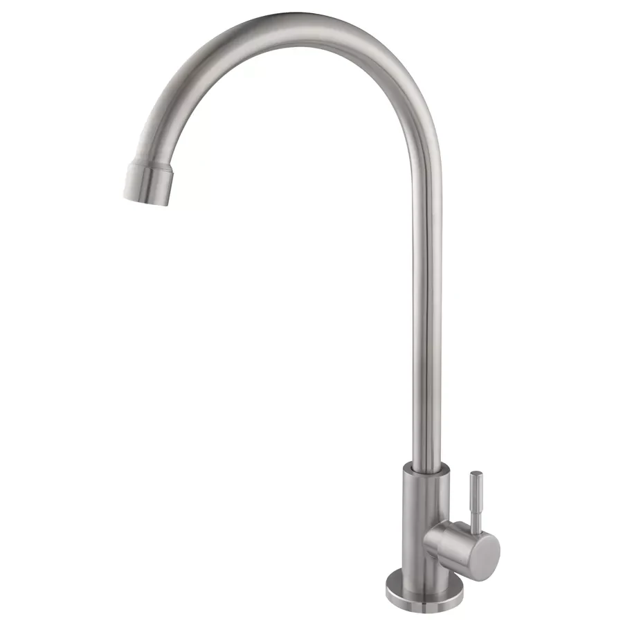 Torneira mesa cozinha aço inox 304 bica alta giratoria 3291