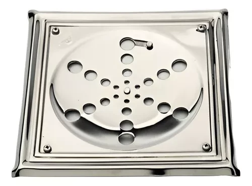 Ralo Rotativo Quadrado Inox Com Caixilho Minox 10x10