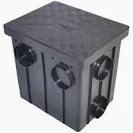 Caixa sifonada quadrada 27x27x25 preta mallton