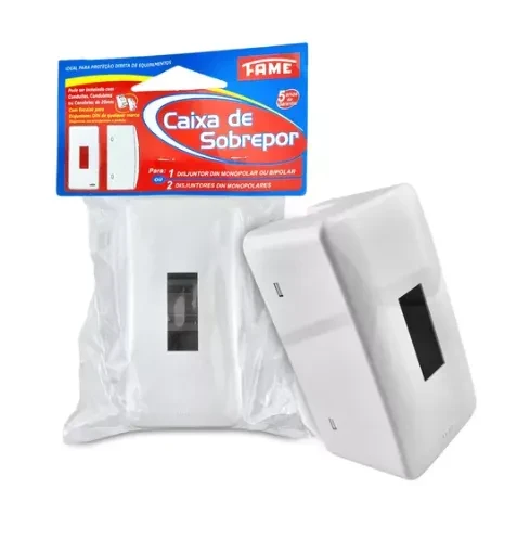 Caixa de sobrepor para 1 ou 2 disjuntores din fame