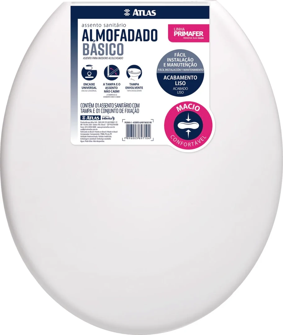 Assento Sanitario Basico Universal Atlas Branco