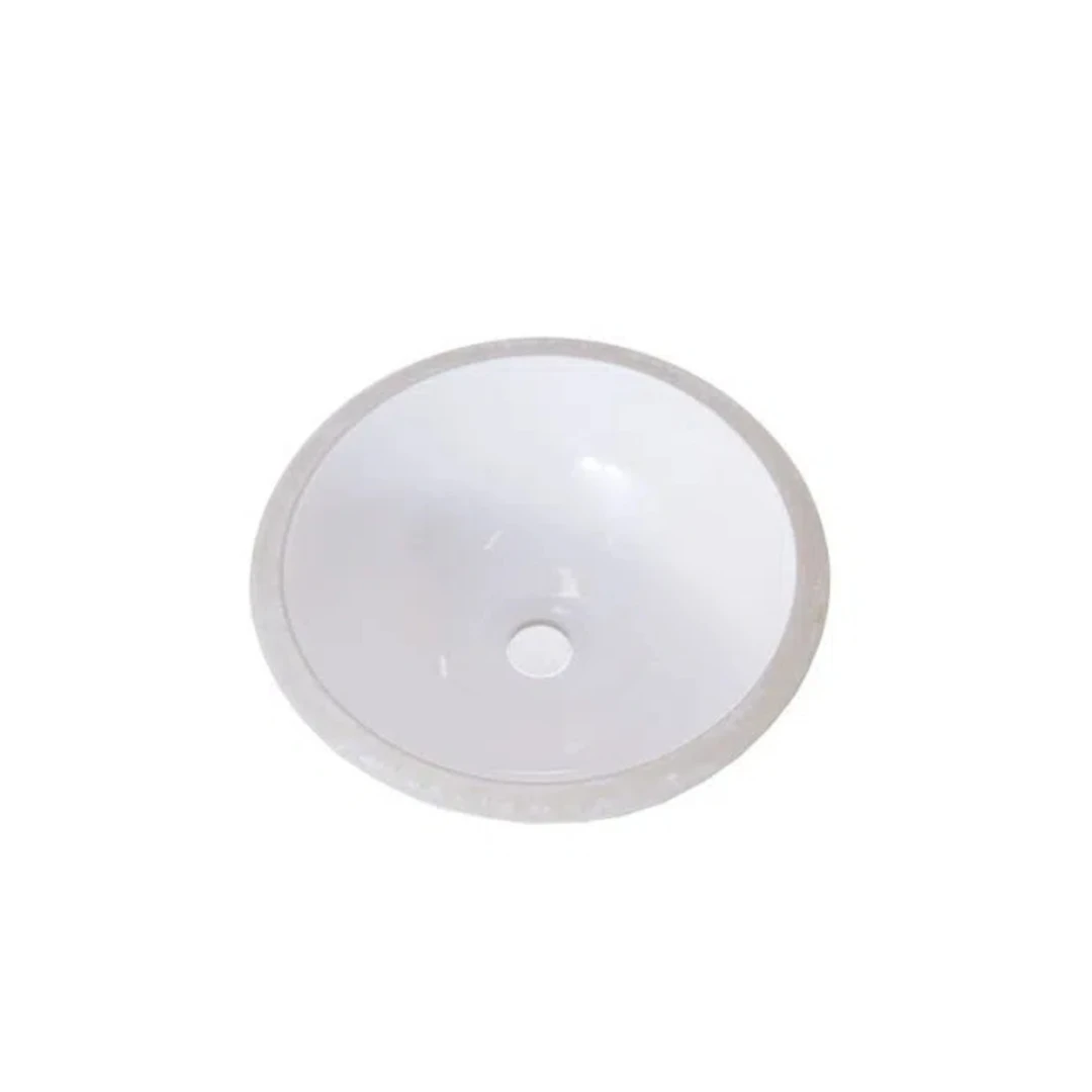 Cuba de embutir oval 49x32cm branco celite