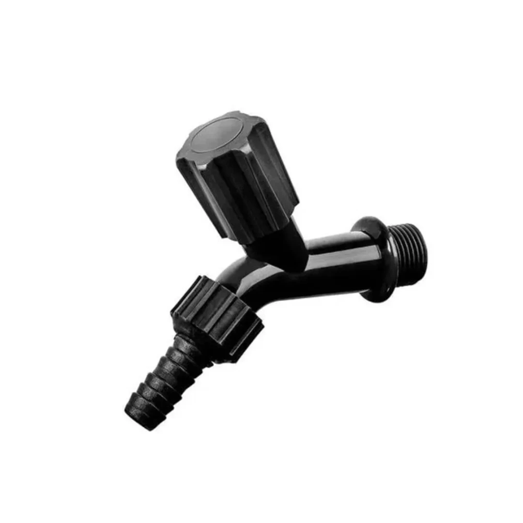 Torneira De Jardim Plastica Preta 1/2