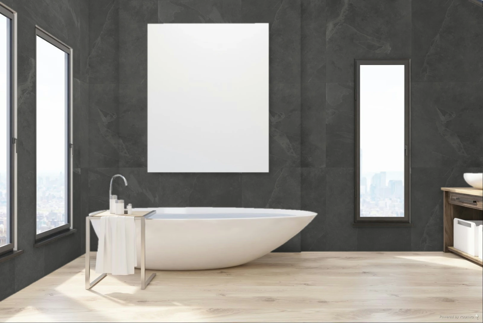 Piso Ardosia Satiny Mag 86x86 Embramaco Rt86105 Cx 2,21m2