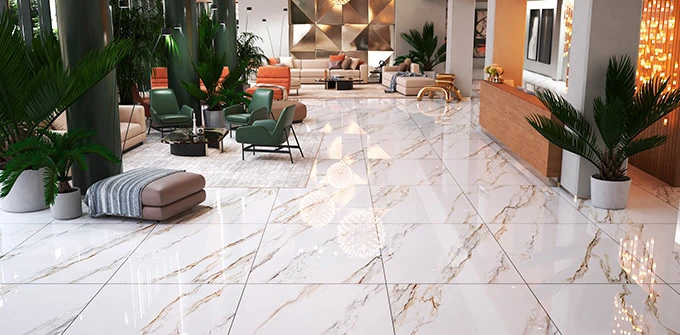 Porcelanato Dharma Oro 90x90 Delta Polido Cx2,43m2